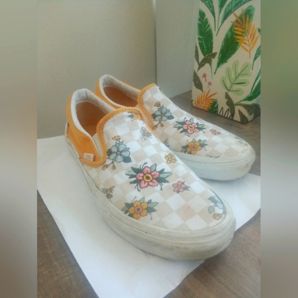 Vans Floral Slip-On Sneakers